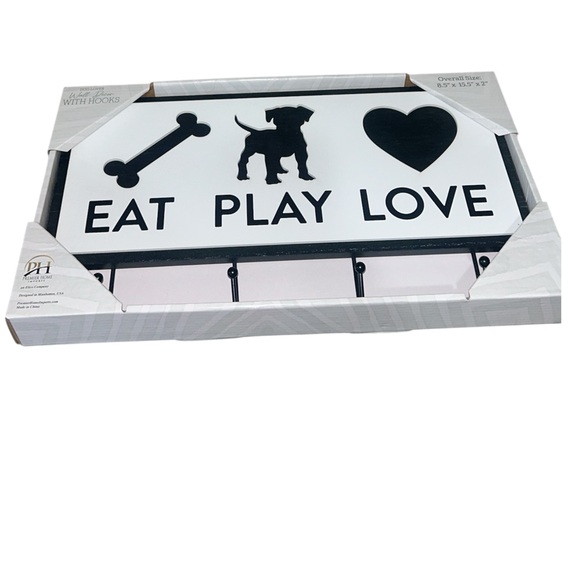 Other - Eat Play Love Wall Hook Sign NIB